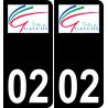 64 Pau logo autocollant plaque immatriculation auto ville sticker