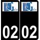 02 Guise logo autocollant plaque immatriculation auto ville sticker