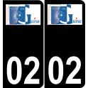 02 Guise logo autocollant plaque immatriculation auto ville sticker