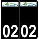 02 Hirson logo autocollant plaque immatriculation auto ville sticker