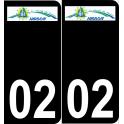 64 Pau logo autocollant plaque immatriculation auto ville sticker