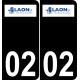 02 Laon logo autocollant plaque immatriculation auto ville sticker
