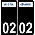 02 Laon logo sticker plate registration city