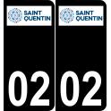 02 Saint-Quentin logo sticker plate registration city