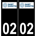 02 Saint-Quentin logo adesivo piastra di registrazione city