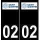 02 Saint-Quentin logo sticker plate registration city