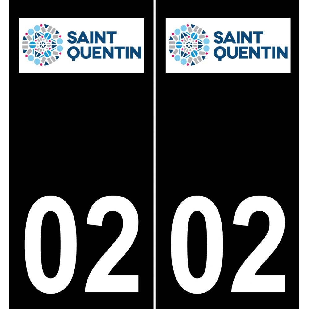 02 Saint-Quentin logo sticker plate registration city