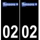 02 Soissons logo sticker plate registration city