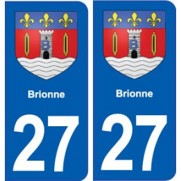 27 Brionne blason autocollant plaque stickers ville
