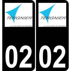02 Tergnier logotipo de la etiqueta engomada de la placa de registro de la ciudad