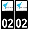 64 Pau logo autocollant plaque immatriculation auto ville sticker