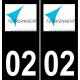 02 Tergnier logotipo de la etiqueta engomada de la placa de registro de la ciudad