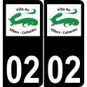 02 Villers-Cotterêts logo sticker plate registration city