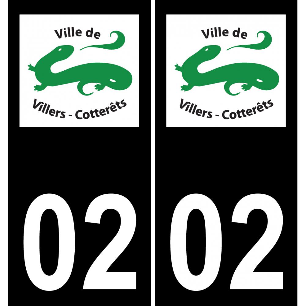 02 Villers-Cotterêts logo sticker plate registration city