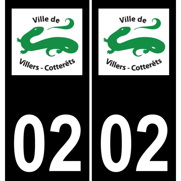 02 Villers-Cotterêts logo sticker plate registration city