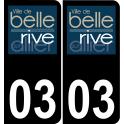 03 Bellerive-sur-Allier logo adesivo piastra di registrazione city