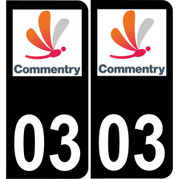 03 Commentry-logo aufkleber plakette ez stadt