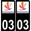 03 Commentry logo adesivo piastra di registrazione city