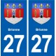 27 Brionne blason autocollant plaque stickers ville