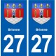 27 Brionne blason autocollant plaque stickers ville