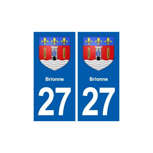 27 Brionne blason autocollant plaque stickers ville