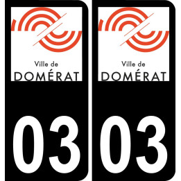 03 Domérat-logo aufkleber plakette ez stadt
