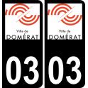 03 Domérat logo sticker plate registration city