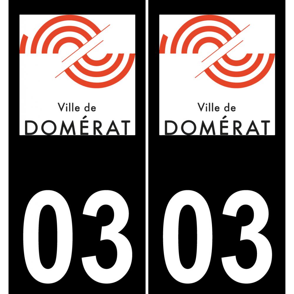 03 Domérat logo sticker plate registration city