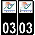 03 Gannat logo sticker plate registration city