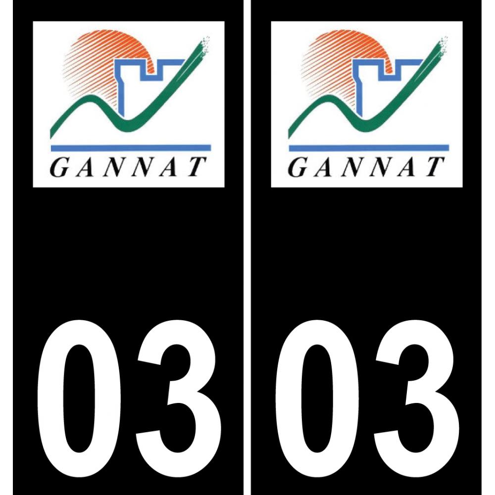 03 Gannat logo sticker plate registration city