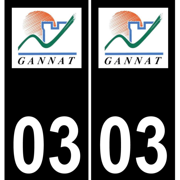 03 Gannat-logo aufkleber plakette ez stadt