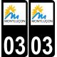 03 Montluçon logo sticker plate registration city