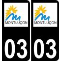 03 Montluçon logo sticker plate registration city