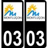 03 Montluçon logo adesivo piastra di registrazione city
