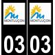 03 Montluçon logo sticker plate registration city