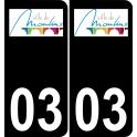 03 Moulins logo adesivo piastra di registrazione city