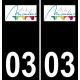 64 Pau logo autocollant plaque immatriculation auto ville sticker