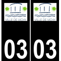 03 Vichy logo autocollant plaque immatriculation auto ville sticker