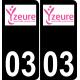 03 Yzeure logo adesivo piastra di registrazione city