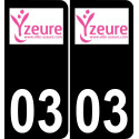 03 Yzeure-logo aufkleber plakette ez stadt