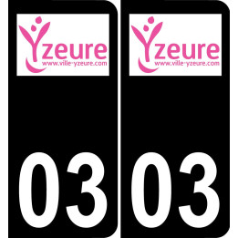 03 Yzeure-logo aufkleber plakette ez stadt