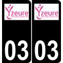 03 Yzeure logo adesivo piastra di registrazione city