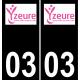 03 Yzeure logo adesivo piastra di registrazione city