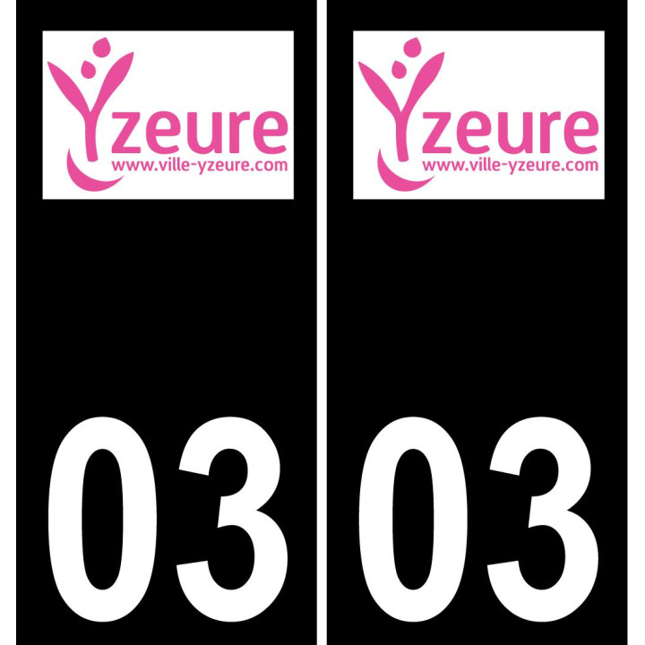 03 Yzeure logo sticker plate registration city