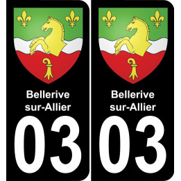 03 Bellerive-sur-Allier placa etiqueta de registro de la ciudad