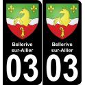 03 Bellerive-sur-Allier sticker plate registration city