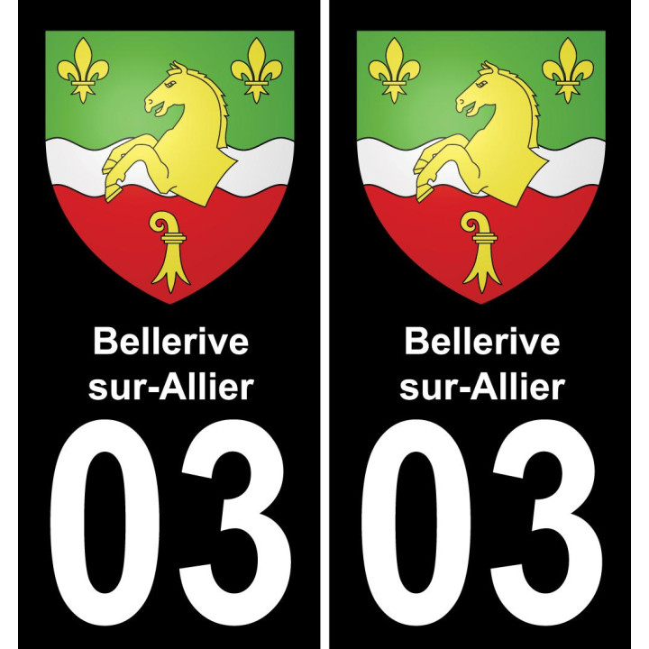 03 Bellerive-sur-Allier placa etiqueta de registro de la ciudad