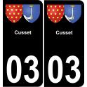 03 Cusset sticker plate registration city