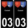 03 Cusset-aufkleber plakette ez stadt