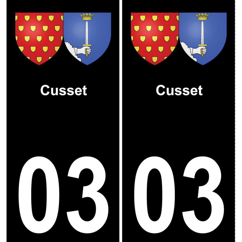 03 Cusset sticker plate registration city